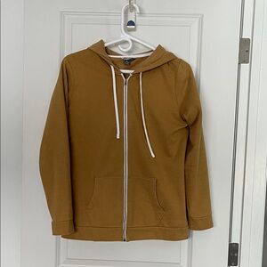 Eddie Bauer mustard yellow Hoodie with White Accents sz M